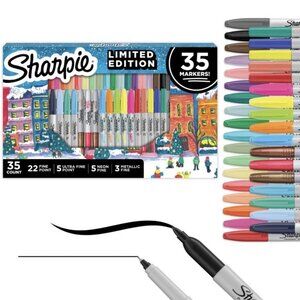 Sharpie 35 Pack - Metallic Colors - Permanent Markers - NEON LIMITED EDITION NIB